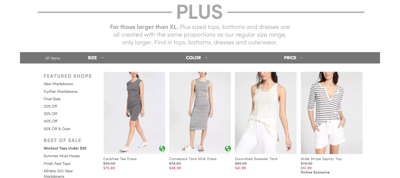 Athleta Models PlusSize Clothes on Thin Models ATTN